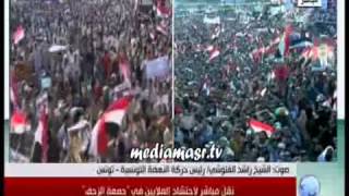 تعليق راشد الغنوشي على عزل مرسي وموقف حزب النهضة التونسي