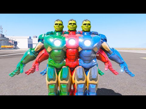 GTA V Iron Hulk Brothers' Daring Rescue of Spider Man & Iron Man from Venom Bros! #gta5