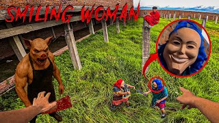 SMILING WOMAN REAL LIFE ESCAPE 34.0 | Horror Parkour Pov Short | Bubbles 3Run