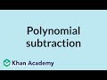 Subtracting Polynomials and Combining Terms