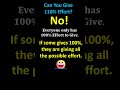 Understanding Effort and Percentages
