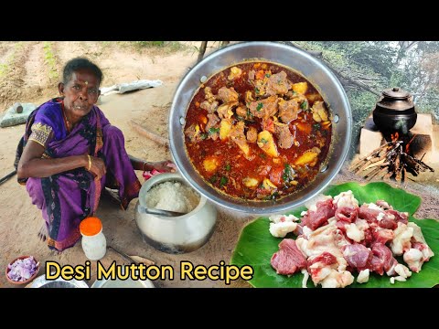 Mutton Curry Cooking & Eating Village Style |Village Mutton Recipe |