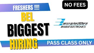 BEL Biggest Hiring for Freshers !!!!!!