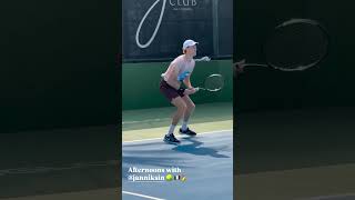 Jannik Sinner last training in Dubai before the Christmas Break 🦊🎄🇦🇪