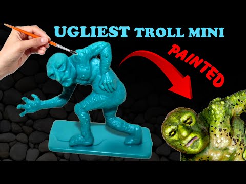 Painting The Ugliest Troll Miniature - Dragon Strike Miniature