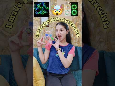 I MADE *VIRAL* GLOW IN THE DARK BRACELETS AT HOME🤯✨🤩 #shorts #youtubeshorts