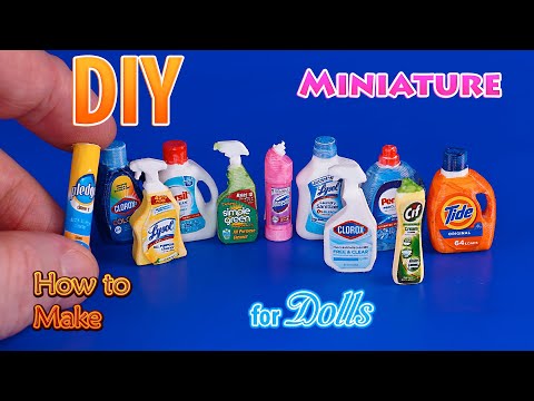 Household Cleaners and Laundry Supplies Miniature  Products Crafts DIY