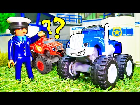 Blaze Monster Machines e a Confusão na Loja: Polícia a Caminho! Vídeo Infantil