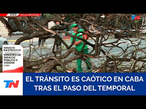 El tránsito es caótico en CABA tras el paso del temporal: hubo 177 llamados por caídas de árboles