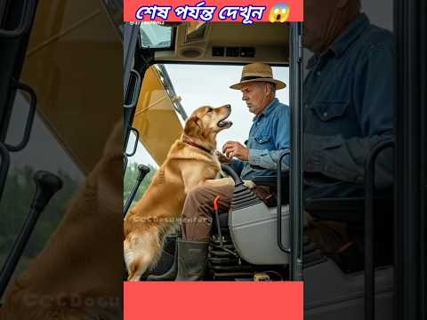 😱 কুকুর এই জেসিবি ড্রাইভার কে কি বলতে চাইছে 🤦 #cowstory #rescuedog #shorts