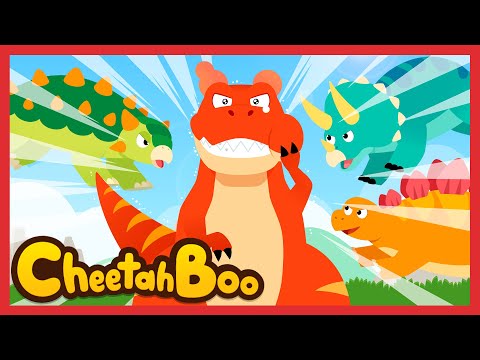 Plant-Eating Dinos are more powerful than T-Rex? | Dinosaurs for Kids | Nursery rhymes |#Cheetahboo