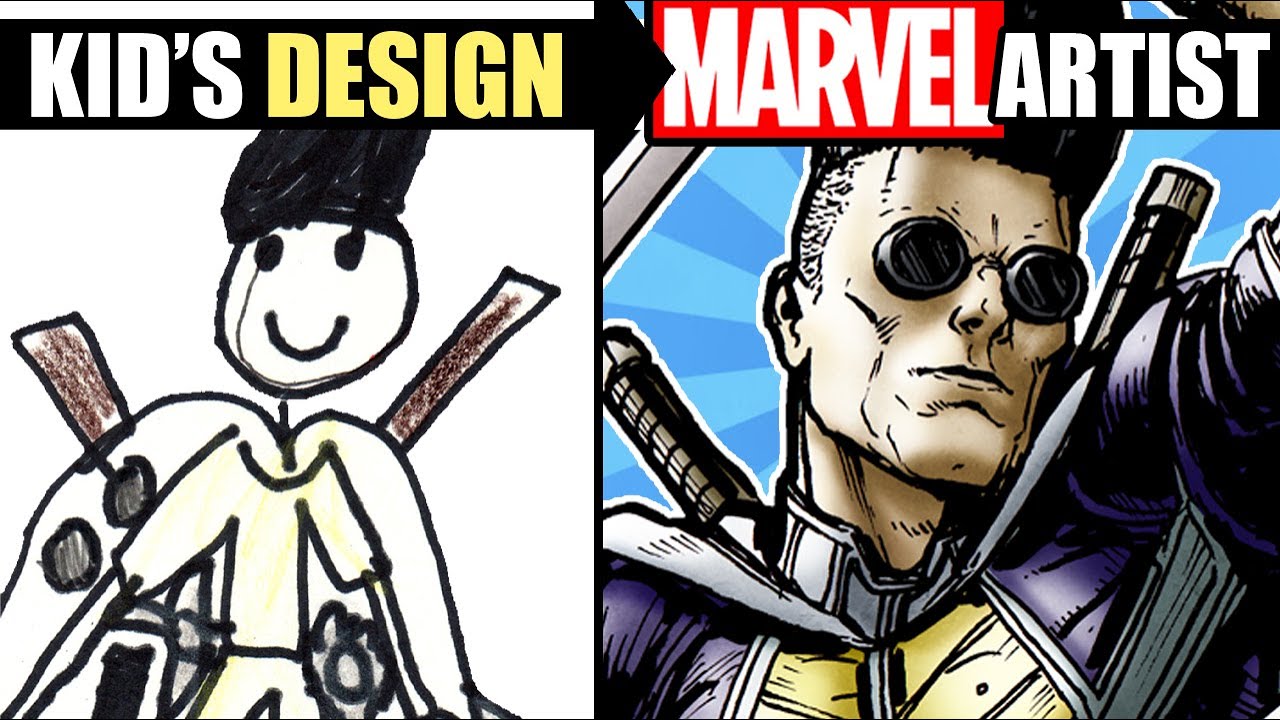 Kid's designs redrawn by a pro marvel artist! Part 15!