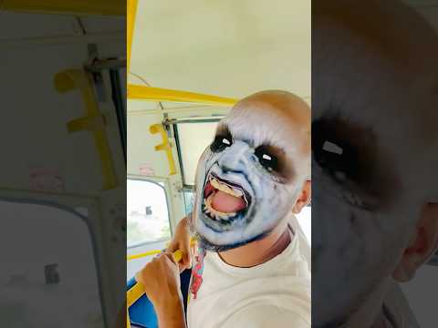 बस ड्राइवर को भूत बनकर डराया 😅😅😅 wait for end #shorts #funny #comedy #chhotusolanki63