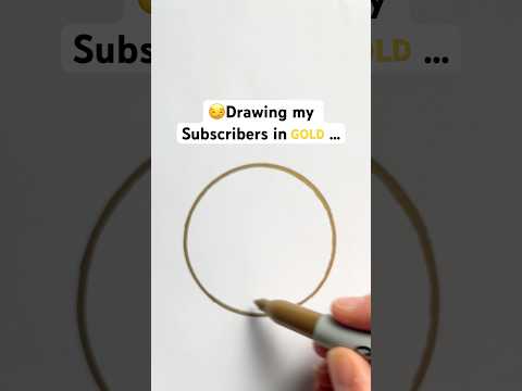 Drawing my Subscribers in Gold! #art #drawing #viralvideo
