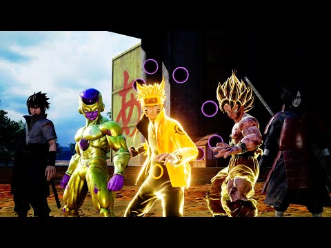 Goku, Trunks & Frieza vs Naruto, Sasuke & Madara | Jump Force EPIC Battle!