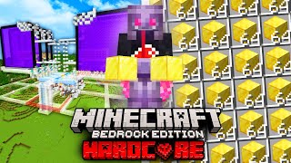 Hice una GRANJA de ORO MASIVA en mi SURVIVAL TECNICO HARDCORE en MINECRAFT BEDROCK!✌ (#16)
