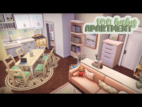 Cozy and Messy 100 Baby Challenge Apartment 🌼 | The Sims 4 Speed Build