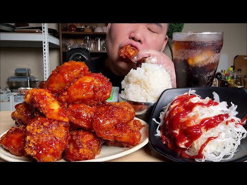 이 시간에 참을 수 있겠어? 청양고추통닭(처갓집) + 고봉밥 NO TALKING MUKBANG