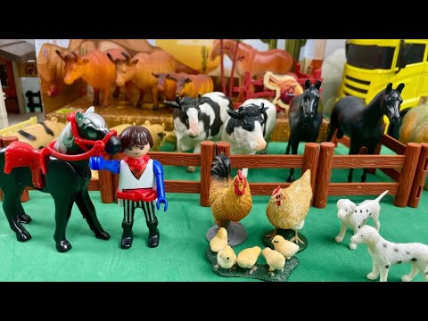 FARM ANIMALS (COW, OX, HORSE, ROOSTER)/ANIMAIS DA FAZENDA (VACA, BOI, CAVALO, GALO, CABRA)