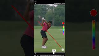 Charlie Woods ripping a cutty fairway wood