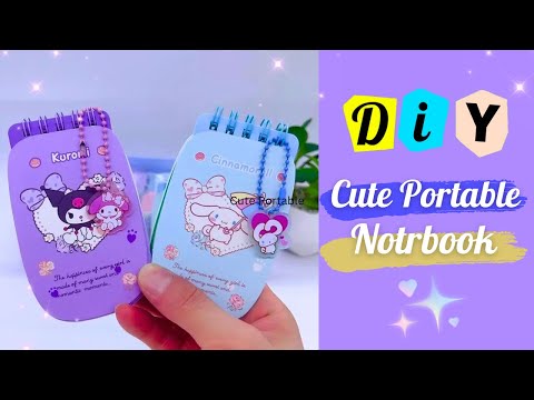 How to make a cute Sanrio notebook at your home _ DIY cute Sanrio notebook