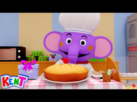 Let's Bake a Yummy Pie with Kent 🥧| Pat-A-Cake Song 🍰| Fun Kids Songs by Kent The Elephant