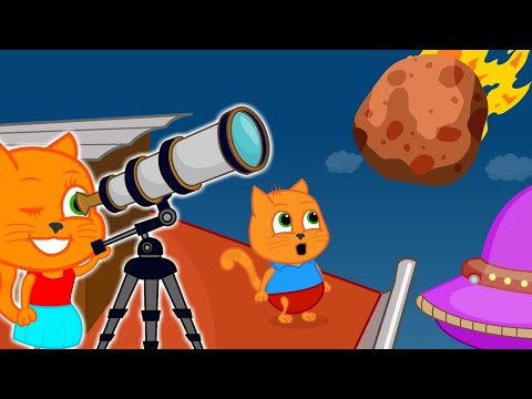 Família de Gatos - MENSAGEM DOS EXTRATERRESTRES 👽📡🛸✨🔊 Desenho Animado em Português Brasil
