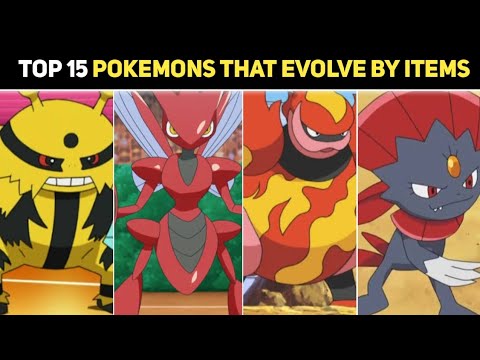 Top 15 Pokemons That Evolve By Items|Top 15 Pokemons That Evolve By Holding Items|