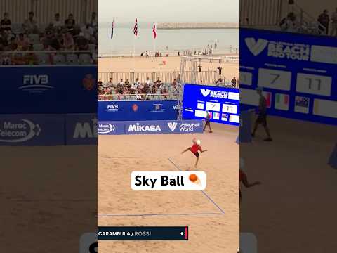 Will the ball EVER come down again? 😳🏐🌠