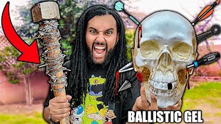 I Tested 5 DEADLY Weapons On A Ballistic ZOMBIE Skull!