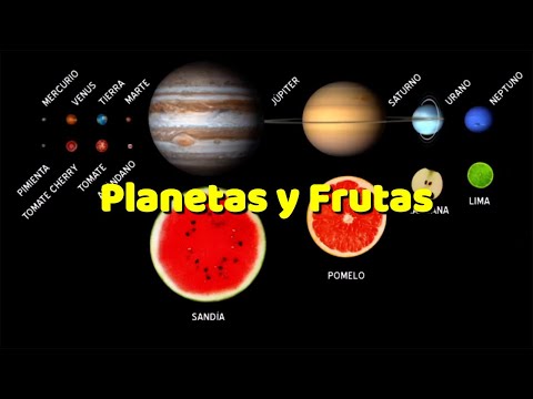 PLANETAS Y FRUTAS (Tamaños relativos para niños)