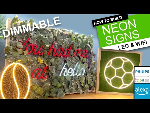 How To Make SMART NEON LED SIGNS | Low Cost with Alexa, Hue & WiFi Controls