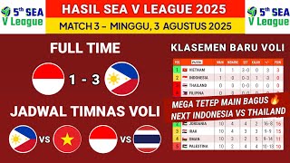 Hasil Sea v league 2025 hari ini - Indonesia vs Filipina - klasemen Sea v league 2025 terbaru