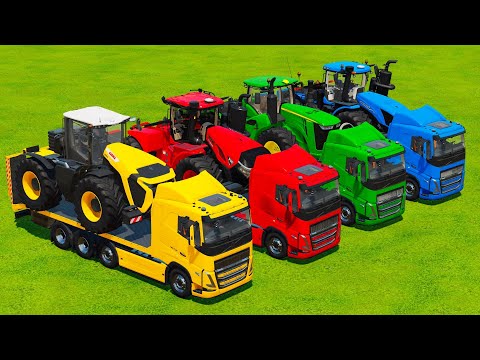 TRANSPORTING BIG TRACTORS WITH VOLVO TRUCKS & OFF-ROAD CAMPER TESTS!  Farming Simulator 22