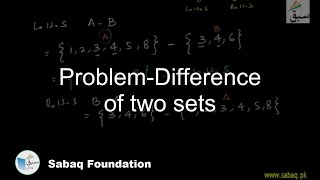 Problem-Difference of two sets
