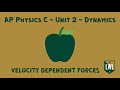 Drag Force and Terminal Velocity Concepts