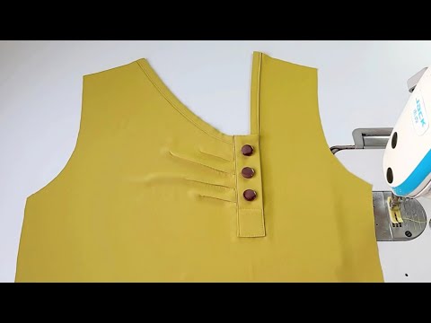 How to neck design Cutting and Sewing for beginners Very easy