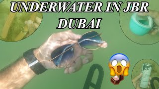 تجربة جديدة تحت المياة فى شاطئ الجي بي ار دبي l check what i found underwater in dubai