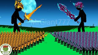 EPIC ARMY x9999 SWORDWRATH PYROBLAZE VS 9999 SWORDWRATH VAMPIRE | Stick War Legacy Mod | MrGiant777