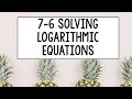 Solving Logarithmic Equations Challenge