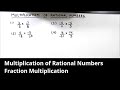 Multiplying and Simplifying Rational Numbers