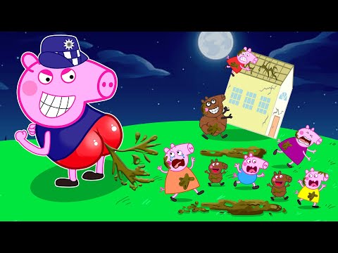 Peppa is playing the "Can't Stop Laughing" game! 🐷 | Peppa Pig Funny Animation