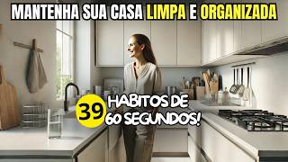 Habitos de 60 SEGUNDOS para manter sua Casa LIMPA e ORGANIZADA 🏠 Minimalismo