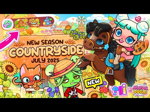 Descubre COUNTRYSIDE 🌻la nueva ciudad de AVATAR WORLD 🐴 una NUEVA UBICACION con un mapa campestre 🐔