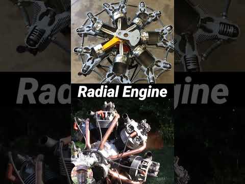 Radial Aircraft Engine working // Radial Engine #automobile #mechanic #engineering #engine