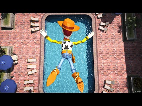 GTA 5 Water Ragdolls WOODY | Jumper/Falls vol.123 (Euphoria physics Funny Moments)