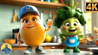 Aloo Bola Mujhko Khalo Cartoon Rhyme, आलू बोला मुझको खालो, Lal Tamatar, Hindi Rhyme For Kids