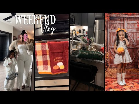 VLOG | Fall home decor + setting up my living room + Legacy’s Fall school photo shoot + more