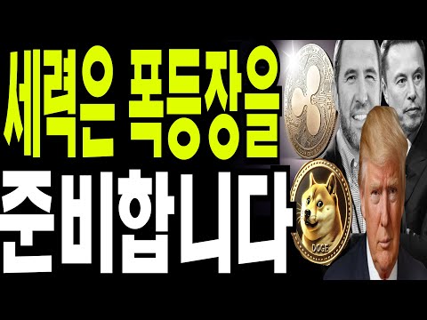 비트코인 도지코인 리플코인 🔥세력은 상승장을 준비중  버티는 시간🔥