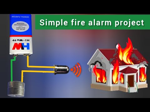 simple fire alarm project for school students